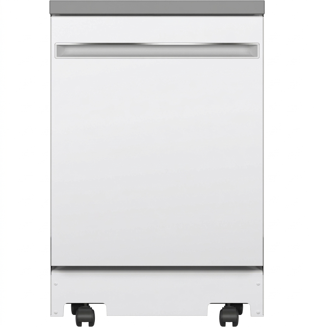 GE® ENERGY STAR® 24" Stainless Steel Interior Portable Dishwasher with Sanitize Cycle
