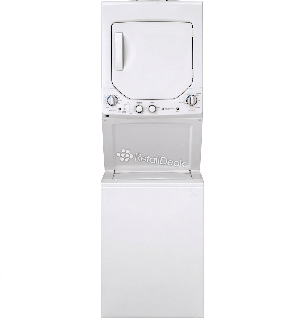 GE Unitized Spacemaker® 2.3 cu. ft. Capacity Washer with Stainless Steel Basket and 4.4 cu. ft. Capacity Electric Dryer