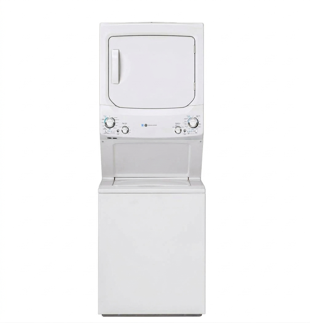 GE Unitized Spacemaker® ENERGY STAR® 3.9 cu. ft. Capacity Washer with Stainless Steel Basket and 5.9 cu. ft. Capacity Gas Dryer