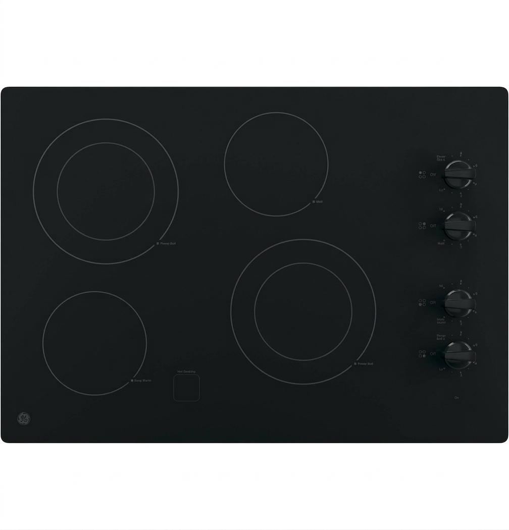 GE® 30" Built-In Knob Control Electric Cooktop