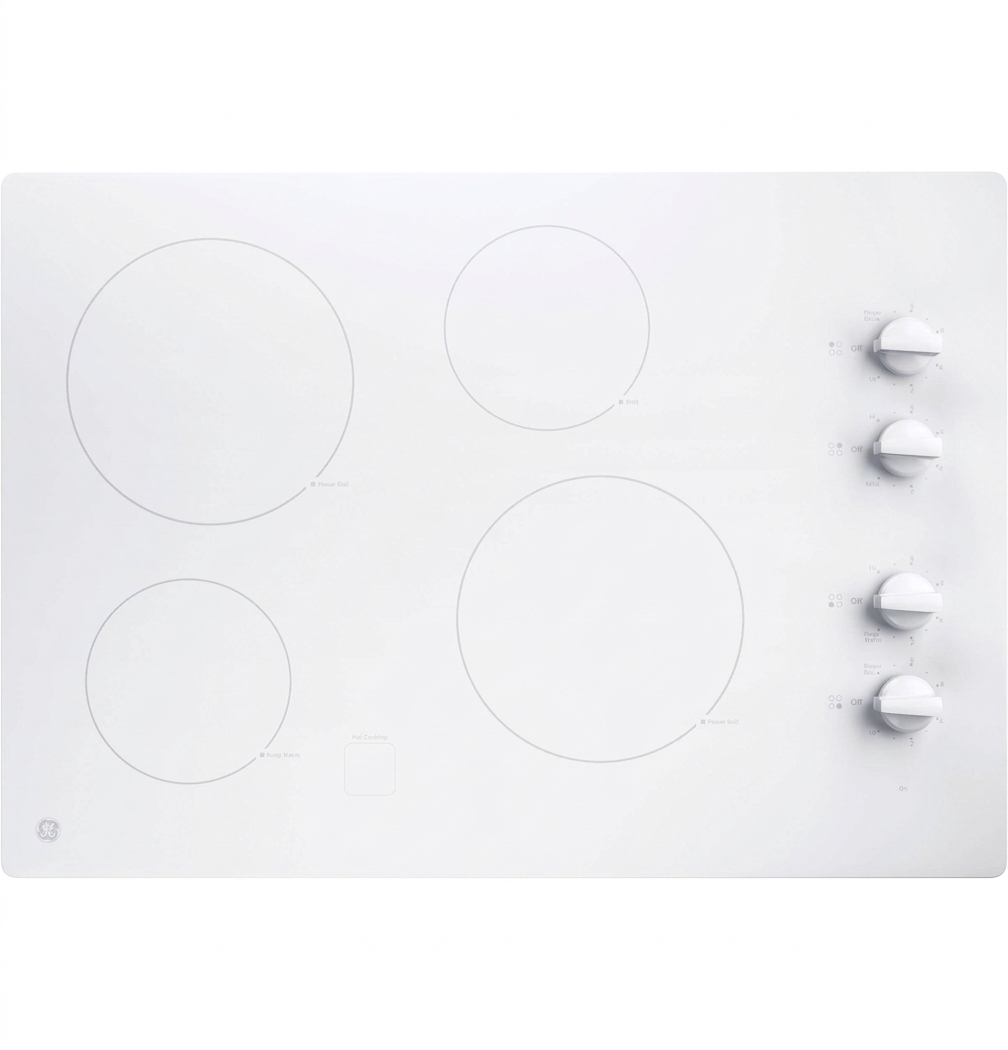 GE® 30" Built-In Knob Control Electric Cooktop