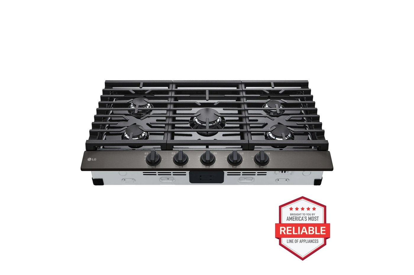 36 Inch Gas Cooktop with UltraHeat™ 20K BTU Burner — 36" W × 3 3/4" H