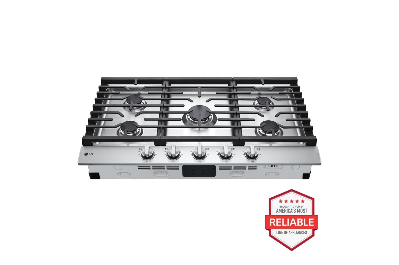 36 Inch Gas Cooktop with UltraHeat™ 20K BTU Burner — 36" W × 3 3/4" H