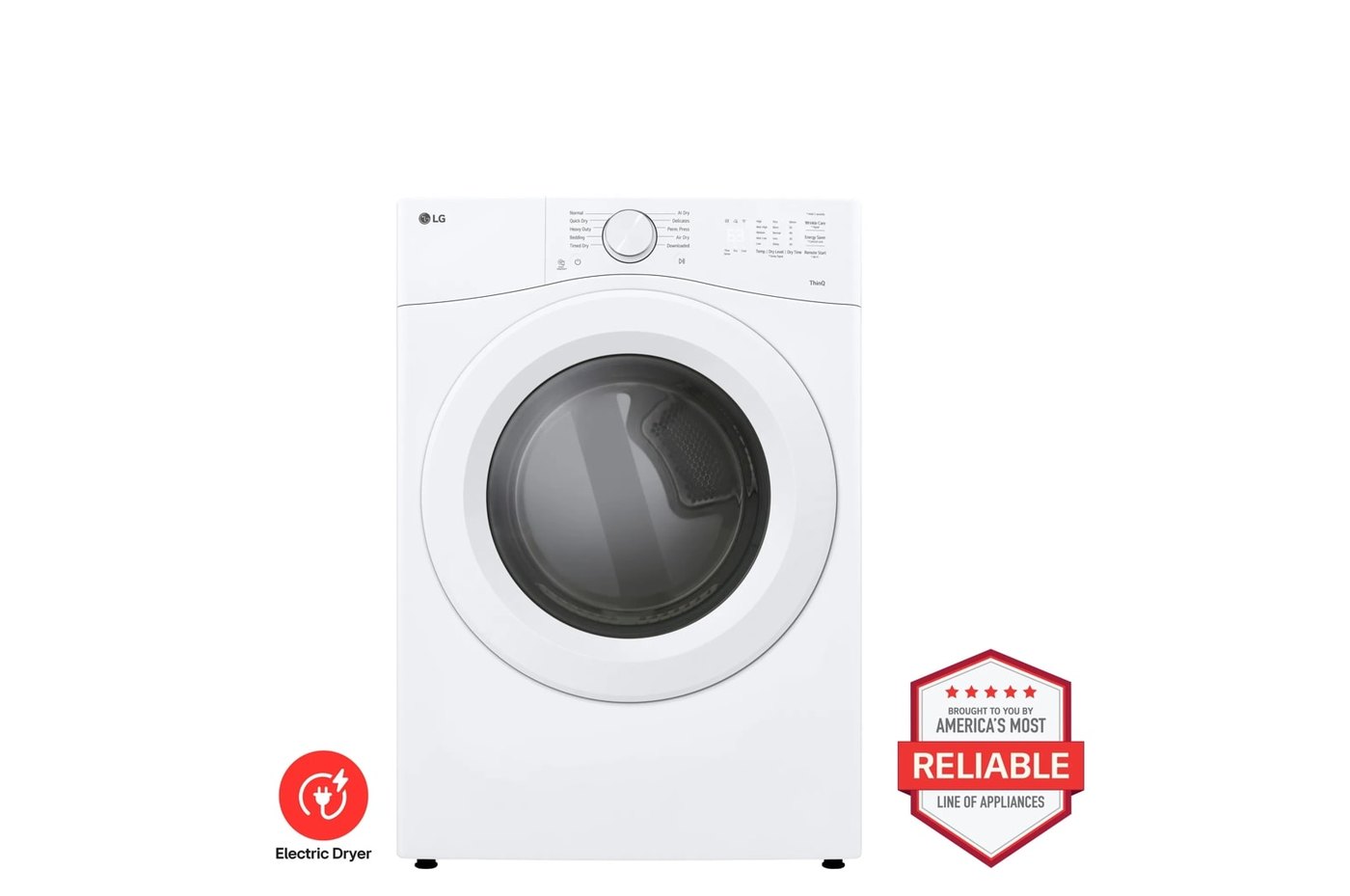 7.4 cu. ft. Ultra Large Capacity Smart Front Load Electric Dryer — 27" W × 39" H