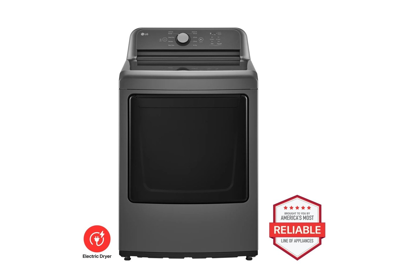 7.3 cu. ft. Ultra Large High Efficiency Dryer™, Electric, Monochrome Grey