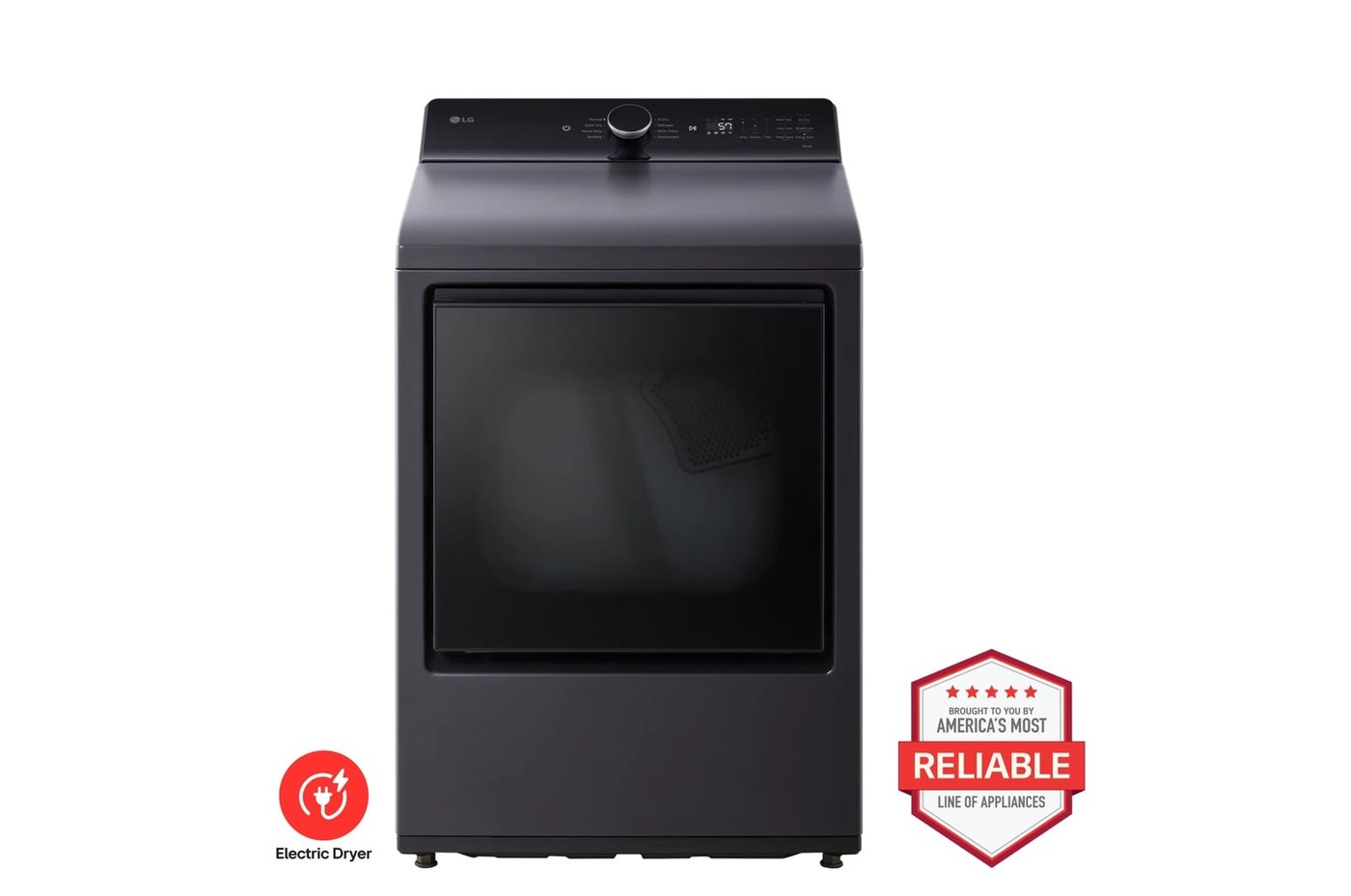 7.3 cu. ft. Ultra Large Capacity Rear Control Electric Dryer with LG EasyLoad™ Door and AI Sensing