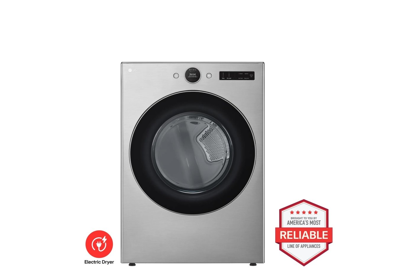 7.4 cu. ft. Ultra Large Capacity Smart Front Load Electric ENERGY STAR Dryer with Sensor Dry & Steam Technology — 27" W × 39" H