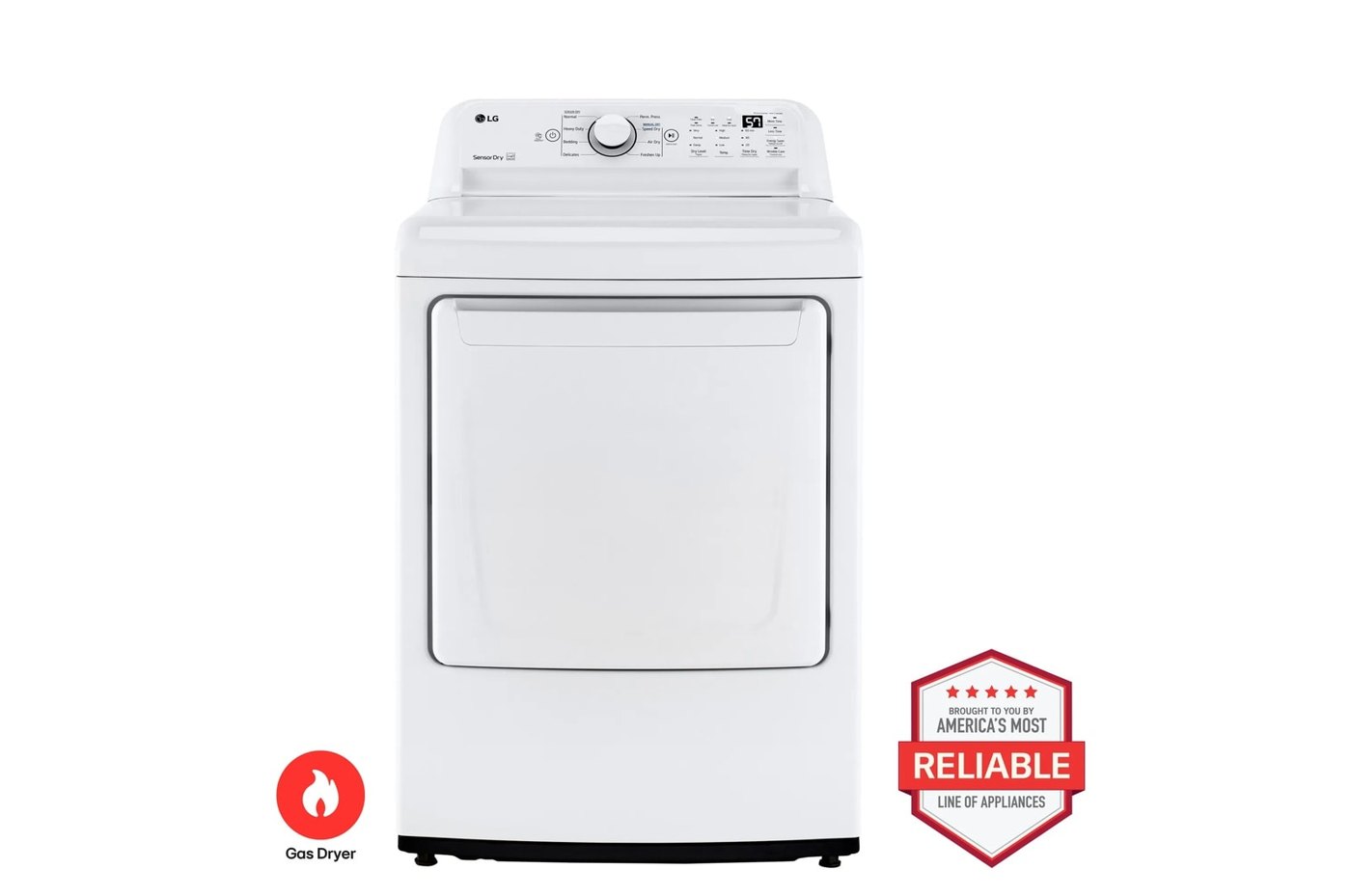 7.3 cu. ft. Ultra Large Capacity Gas Dryer with Sensor Dry Technology — 27" W × 44 1/2" H