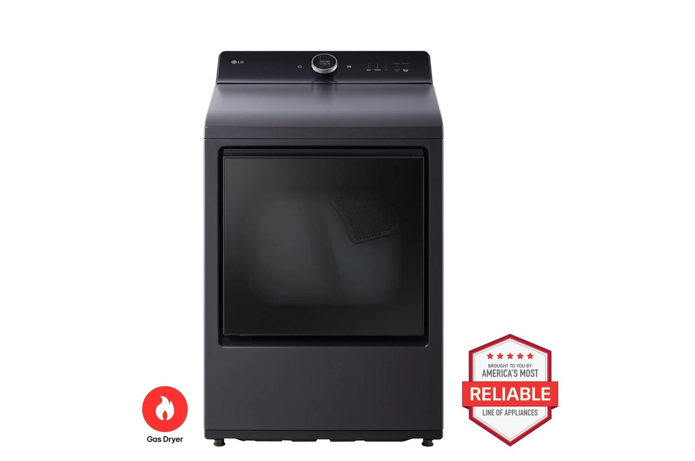 7.3 cu. ft. Ultra Large Capacity Rear Control Gas Dryer with LG EasyLoad™ Door, AI Sensing and TurboSteam™