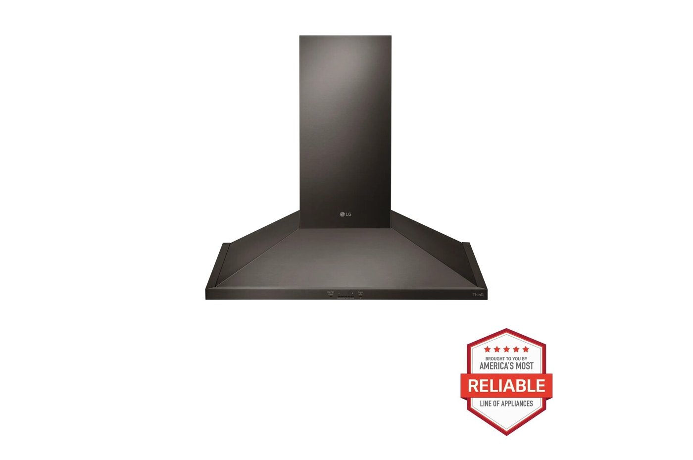 36 Inch Wall Mount Chimney Hood — 35 7/16" W × 27" to 48 1/2" H