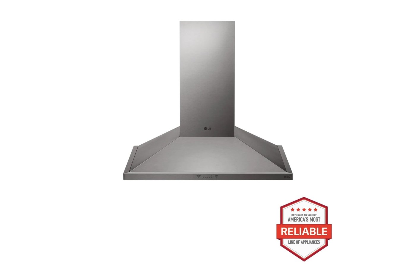36 Inch Wall Mount Chimney Hood — 35 7/16" W × 27" to 48" H