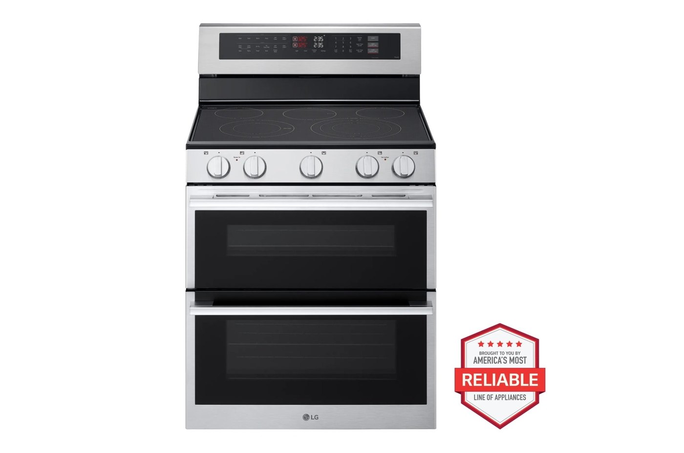 7.3 cu. ft. Smart Electric Double Oven Freestanding Range with ProBake Convection®, Air Fry & Air Sous Vide — 29.9" W × 46.5" H