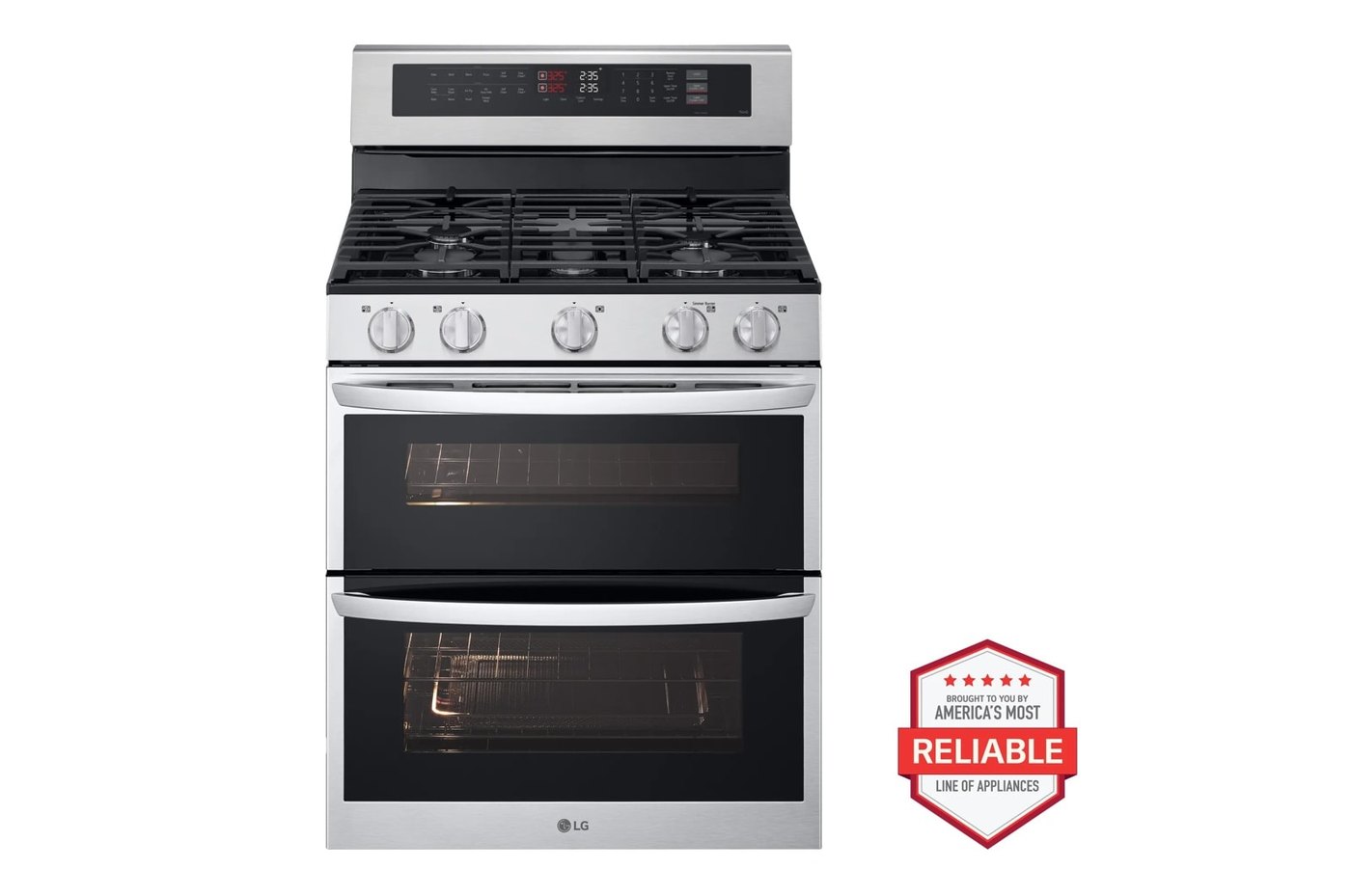 6.9 cu. ft. Smart Gas Double Oven Freestanding Range with ProBake Convection®, Air Fry & Air Sous Vide — 29 7/8" W × 46 15/32" H