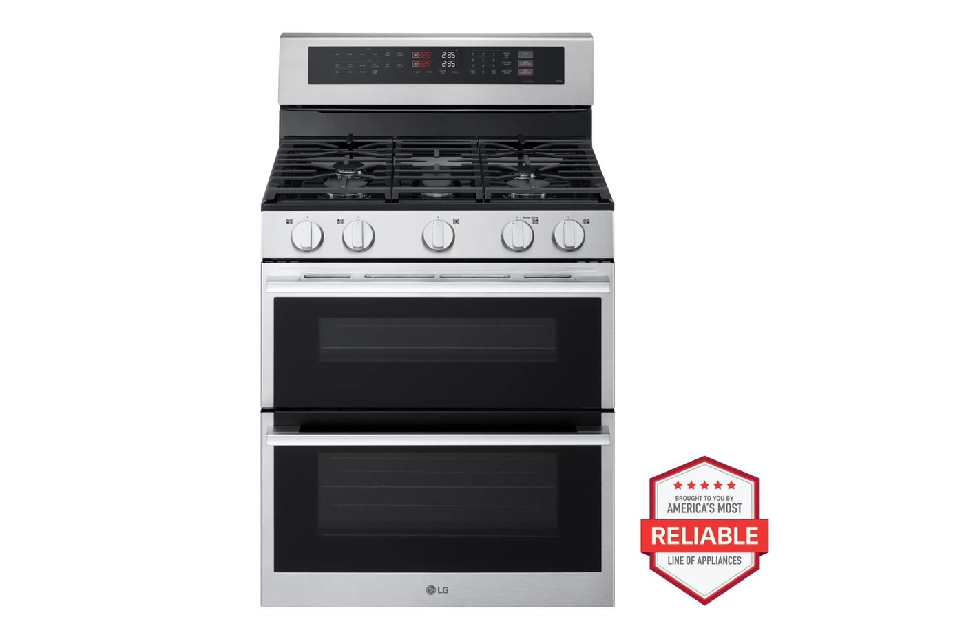 6.9 cu. ft. Smart Gas Double Oven Freestanding Range with ProBake Convection®, Air Fry & Air Sous Vide — 29.9" W × 46.5" H