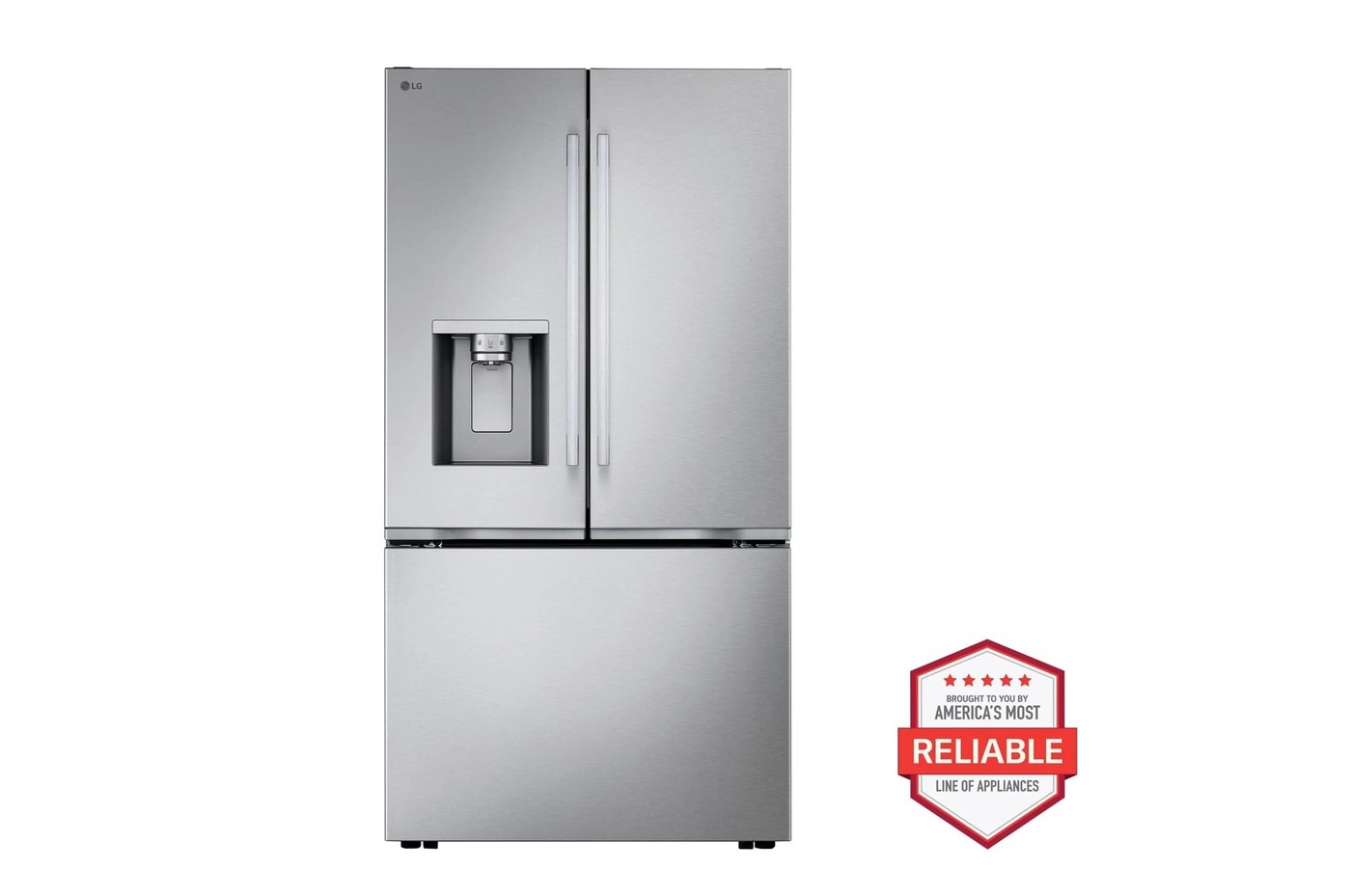 24 cu. ft. Counter-Depth MAX™ with Zero Clearance™ 3-Door French Door Refrigerator — 35 3/4" W × 70 1/4" H