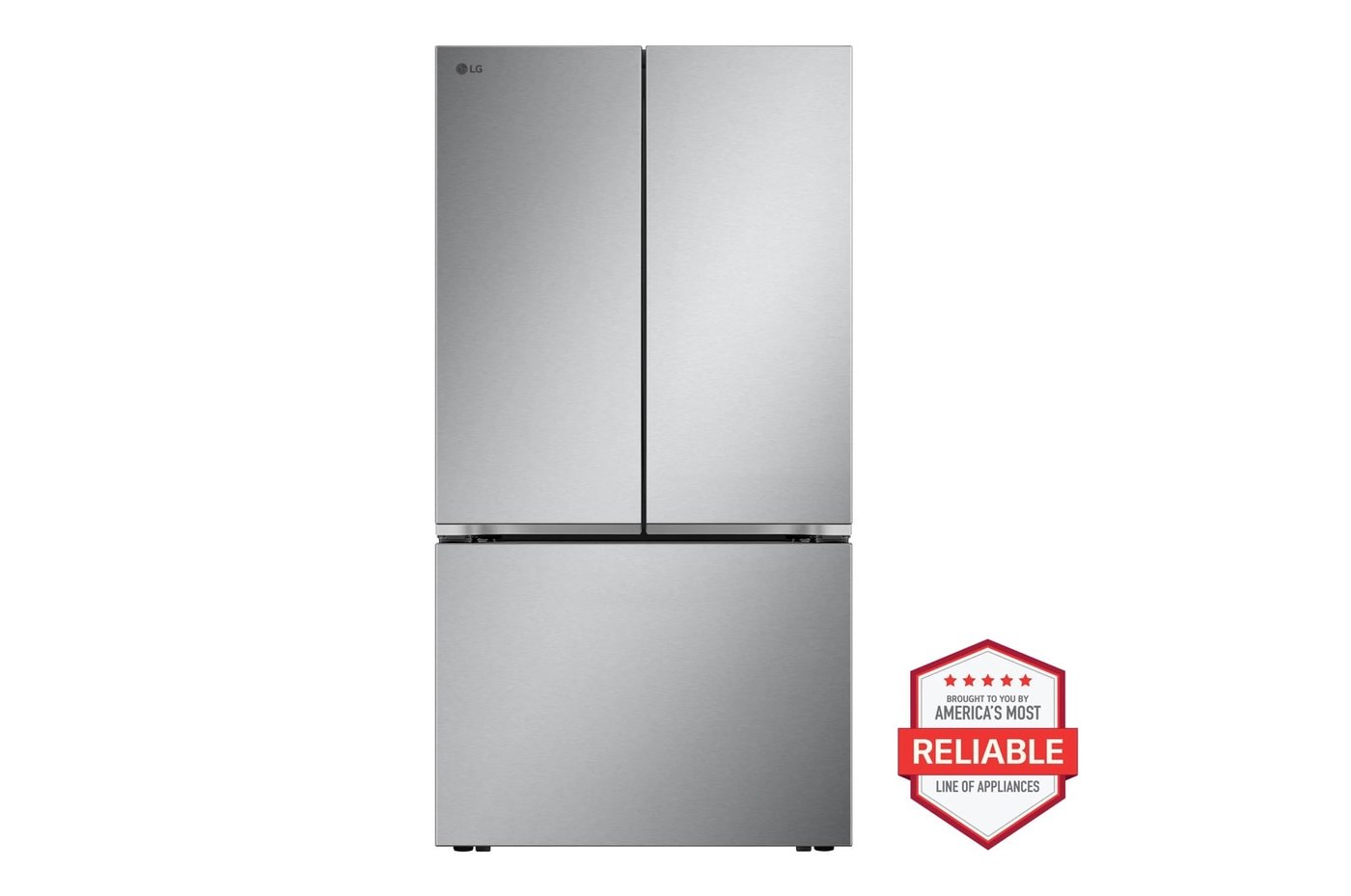 25 cu. ft. Counter-Depth MAX™ with Zero Clearance™ 3-Door French Door Refrigerator with Thin Door Design — 35 3/4" W × 70 1/4" H