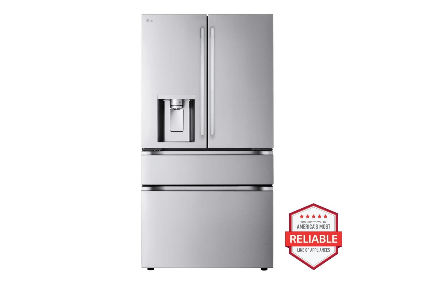 29 cu. ft. Smart Standard-Depth MAX™ 4-Door French Door Refrigerator with Full-Convert Drawer™ — 35 3/4" W × 70 1/4" H