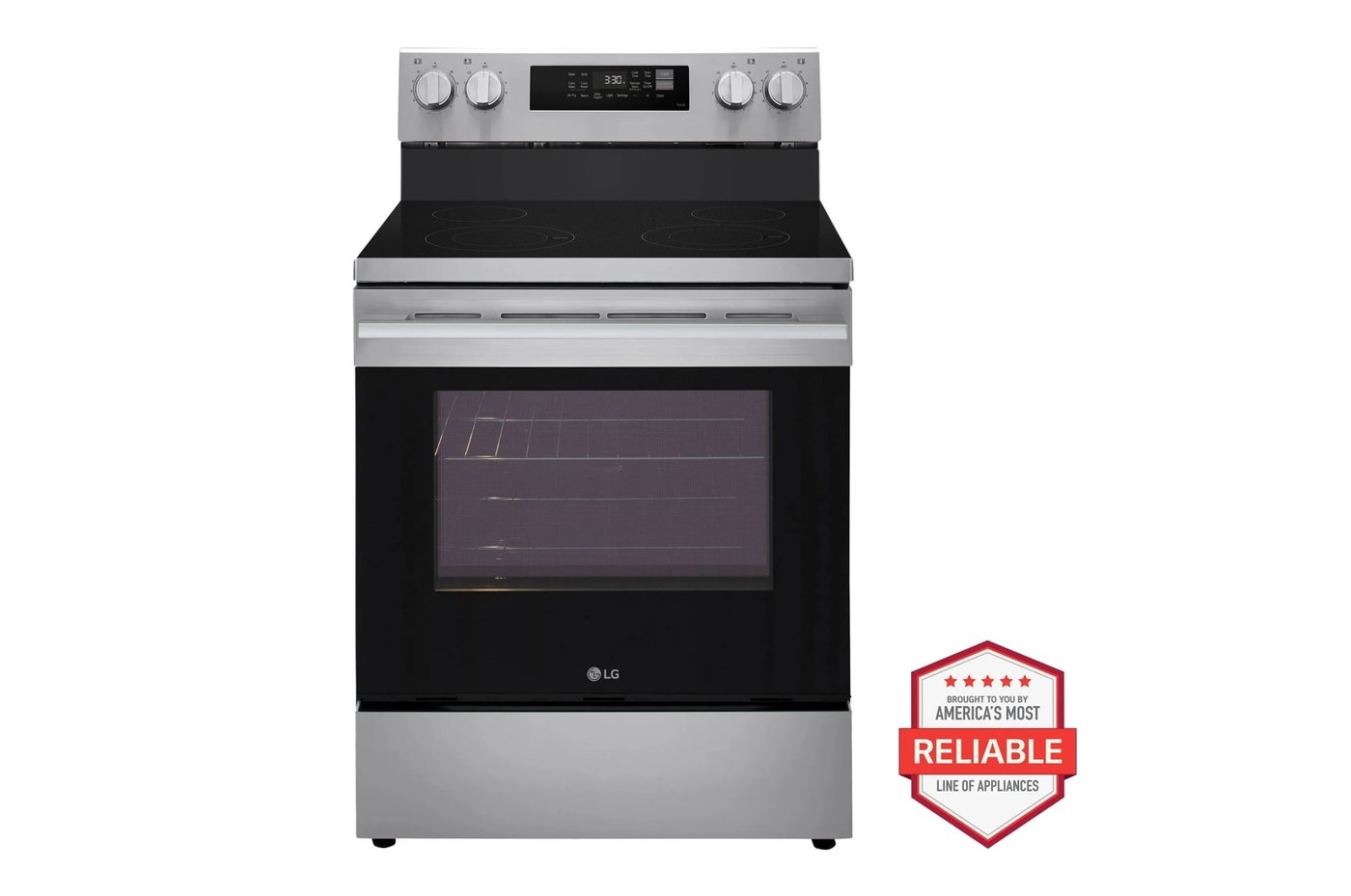6.3 cu. ft. Smart Wi-Fi Enabled Electric Range with Air Fry & EasyClean® — 29.9" W × 46.5" H