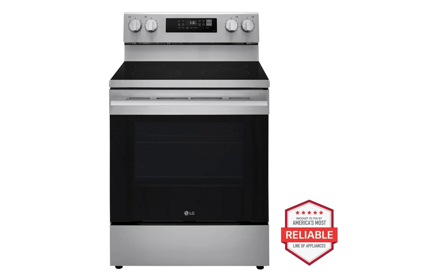 6.3 cu. ft. Smart Wi-Fi Enabled Electric Range with Air Fry & EasyClean® — 29.9" W × 46.5" H