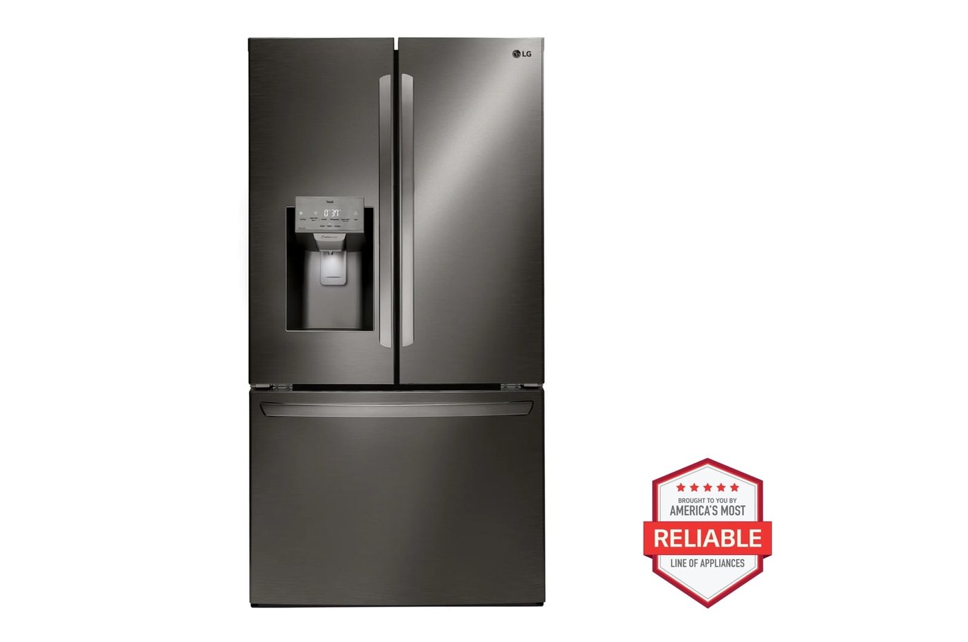 28 cu. ft. 3 Door French Door, Standard Depth, Ice and Water with Single Ice — 35 3/4" W × 69 3/4" H