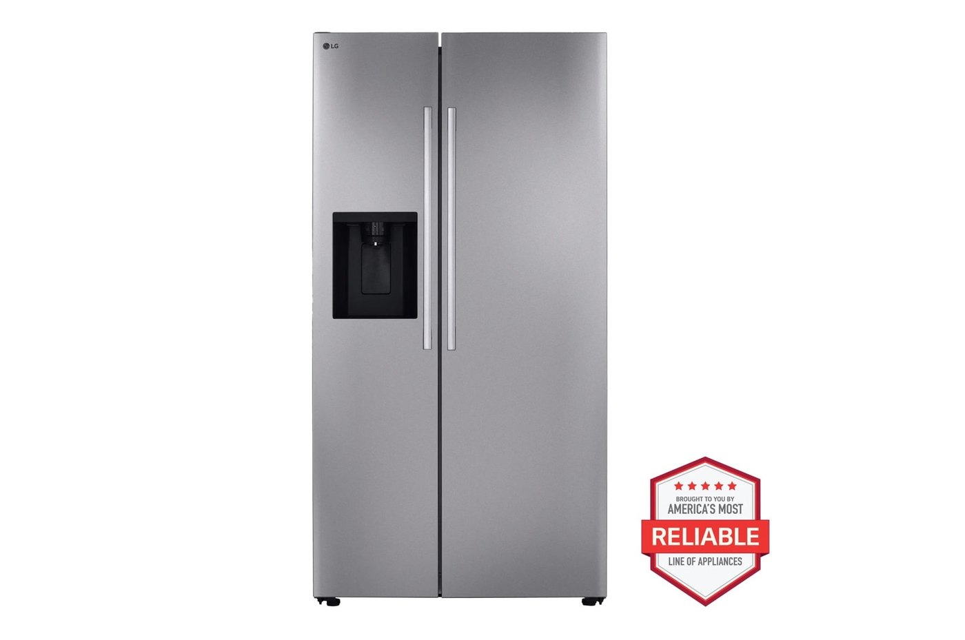 27 cu. ft. Standard-Depth, Side-by-side Refrigerator, with Ice and Water and Bar Handle Design — 35 7/8" W × 70 1/2" H