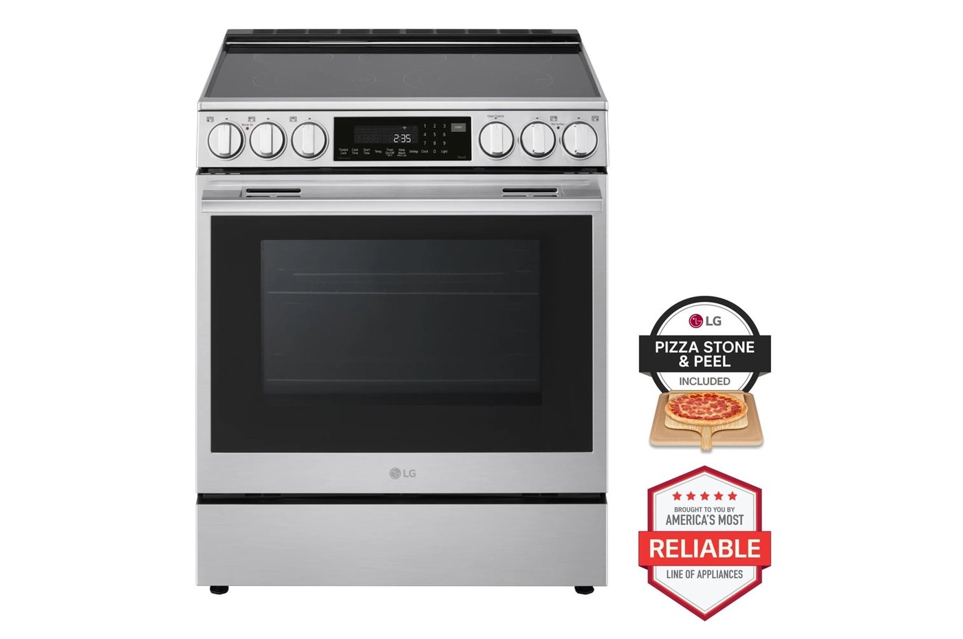 6.3 cu. ft. Smart Electric Slide-in Range with InstaView®, ProBake Convection®, and Air Fry — 29 7/8" W × 36 1/2" H