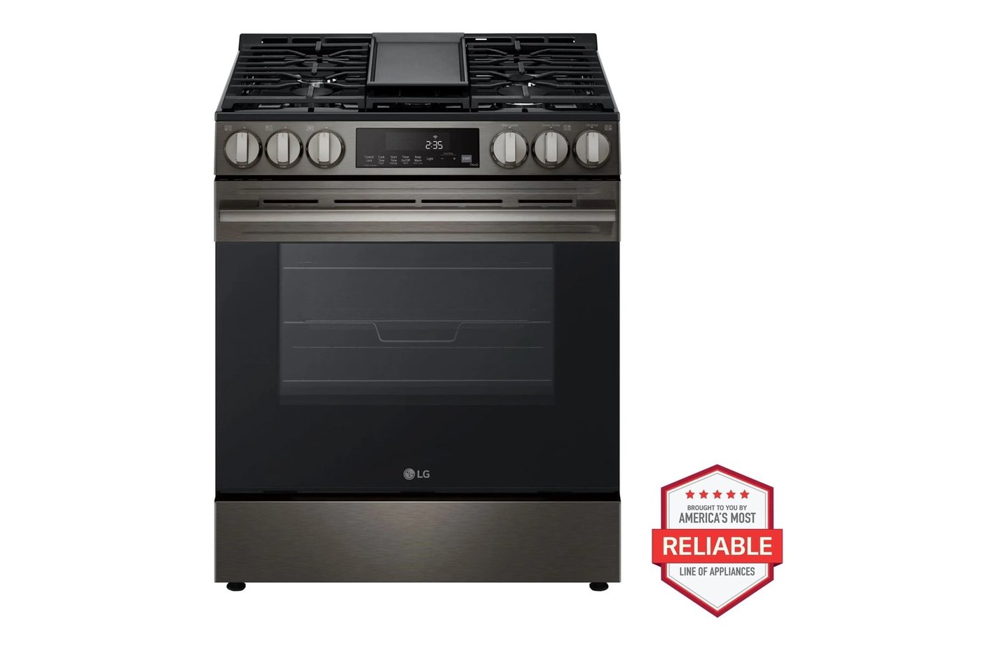 5.8 cu. ft. Smart Gas Slide-in Range with Convection, Air Fry and EasyClean® — 29 7/8" W × 37 1/4" H
