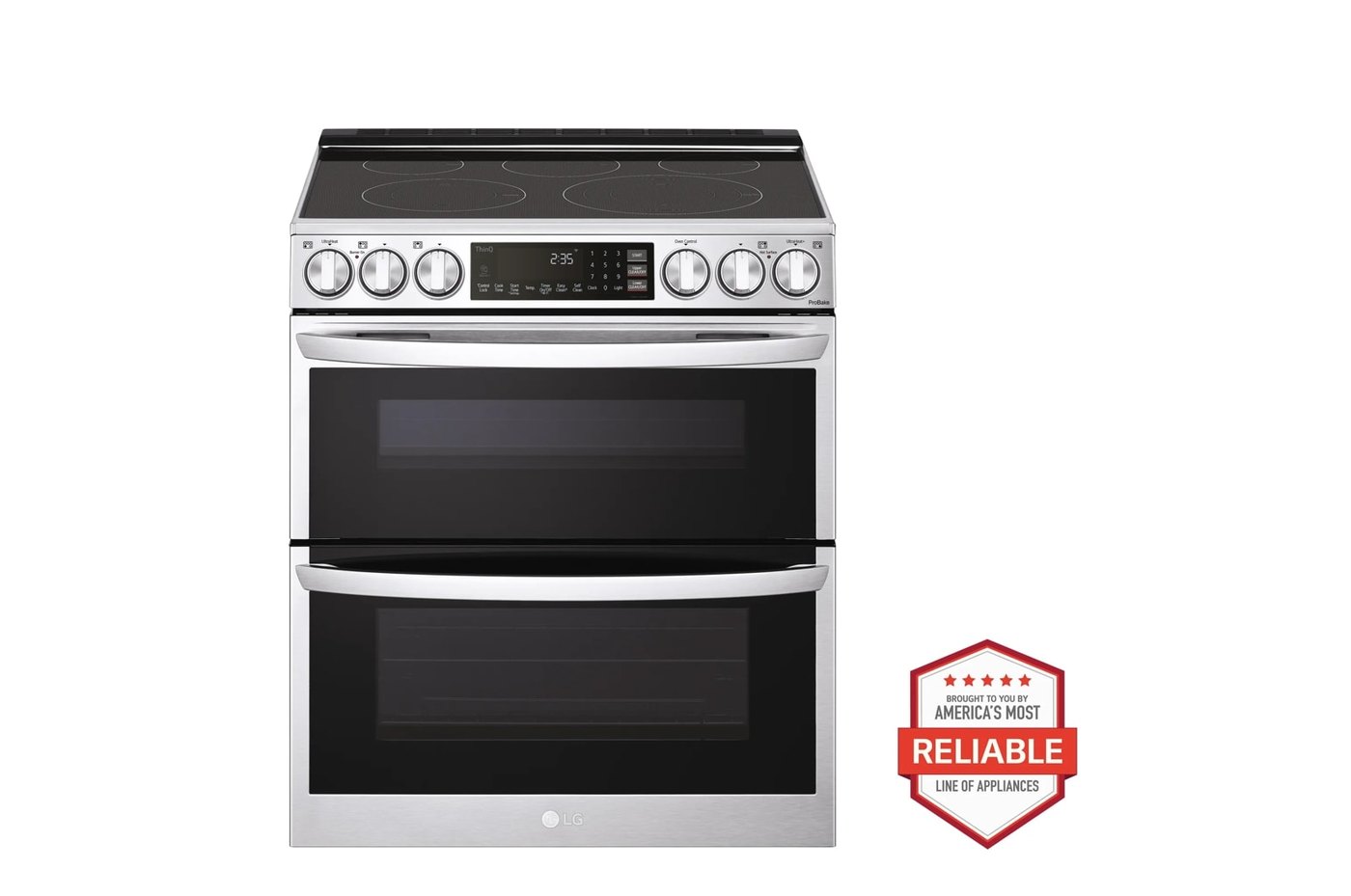 7.3 cu. ft. Smart Electric Double Oven Slide-in Range with InstaView®, ProBake® Convection, Air Fry, and Air Sous Vide — 30" W × 36" H