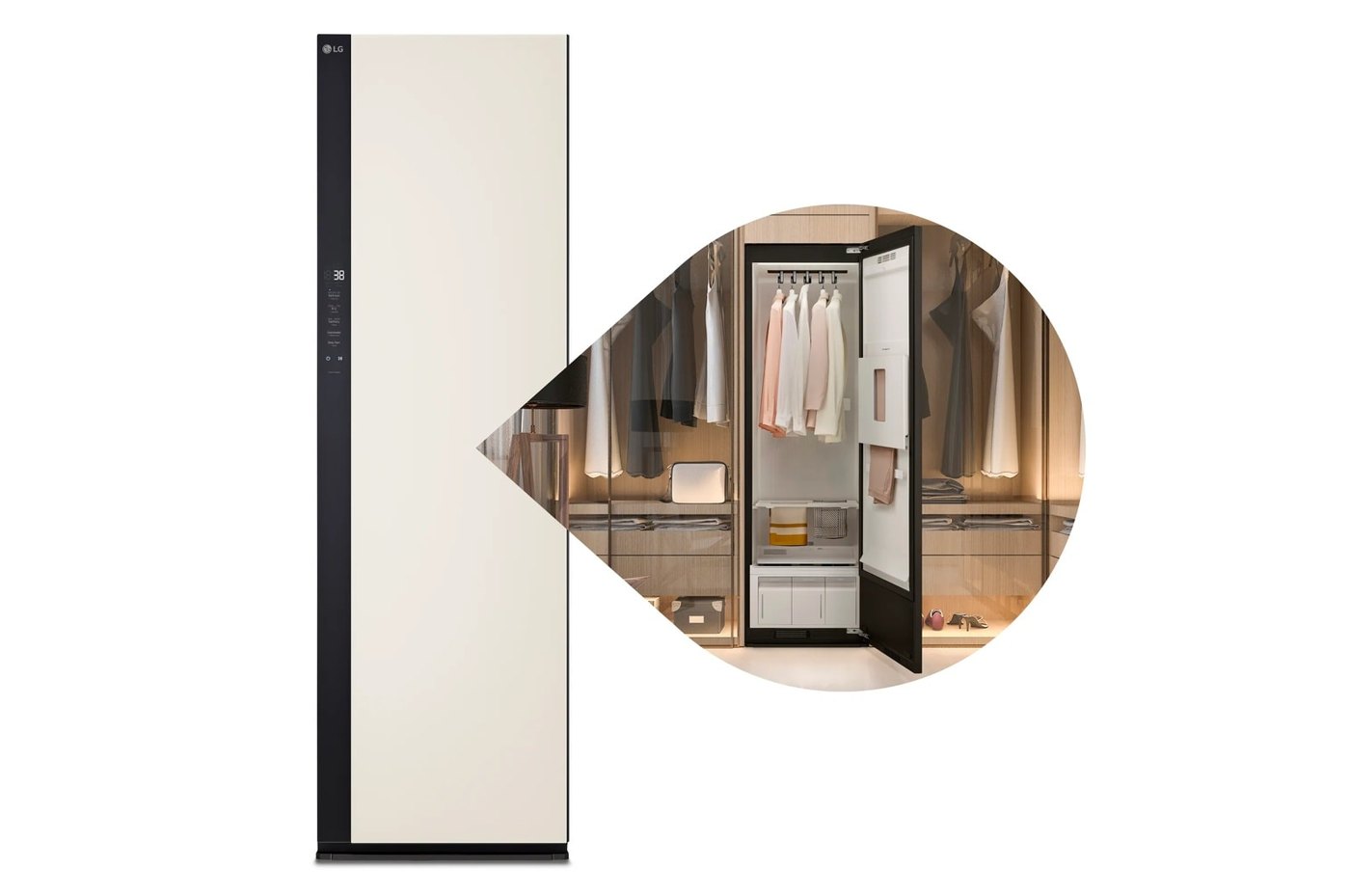 LG Styler® Smart Steam Closet with Dual TrueSteam® Technology and Dynamic MovingHanger™ — 23 5/8" W × 77 3/8" H