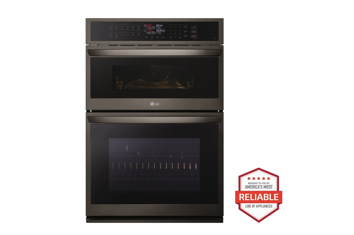 1.7/4.7 cu. ft. Smart Combination Wall Oven with Convection and Air Fry — 29 3/4" W × 43 13/16" H