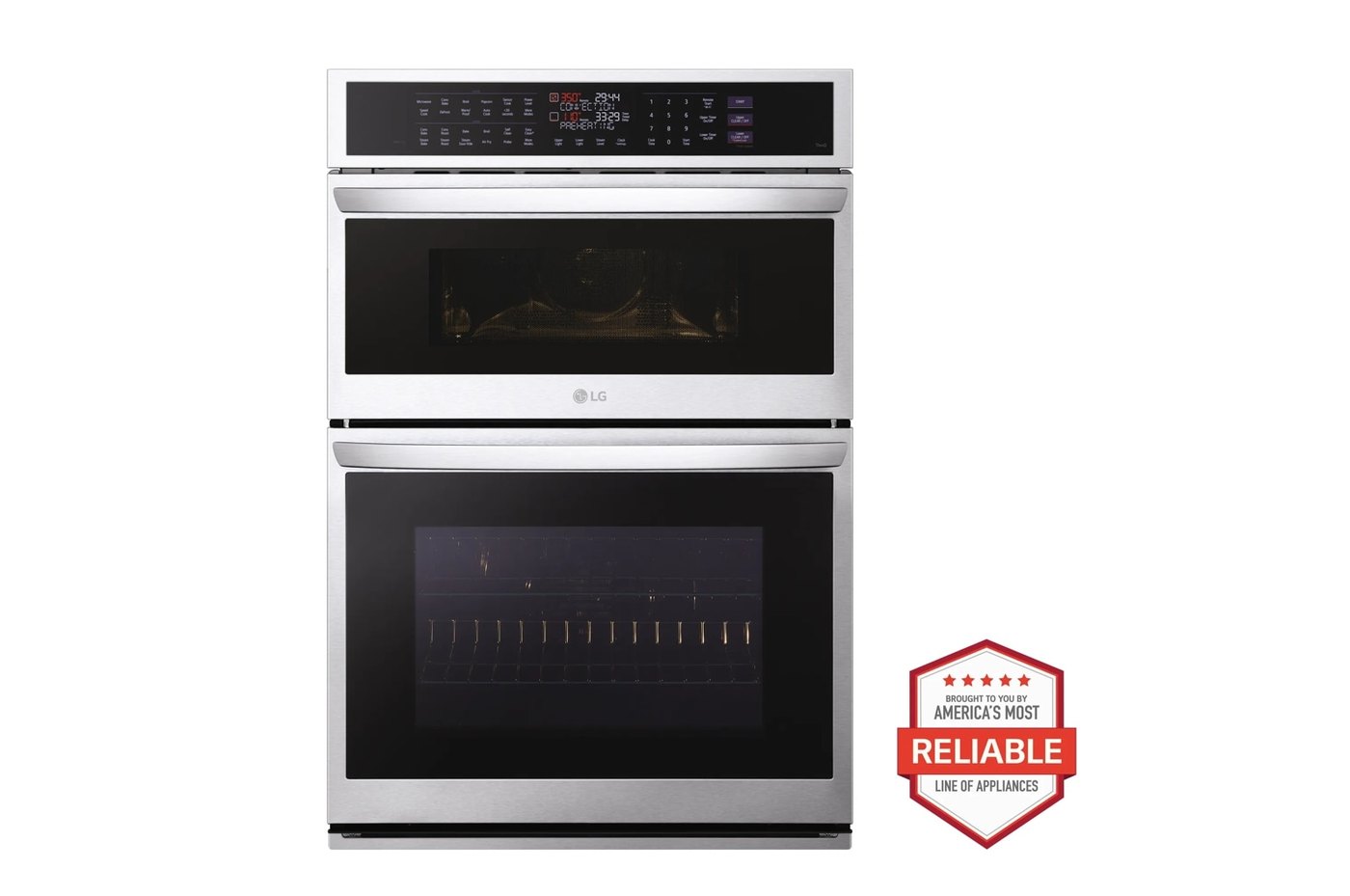 1.7/4.7 cu. ft. Smart Combination Wall Oven with InstaView®, True Convection, Air Fry, and Steam Sous Vide — 29 3/4" W × 43 13/16" H