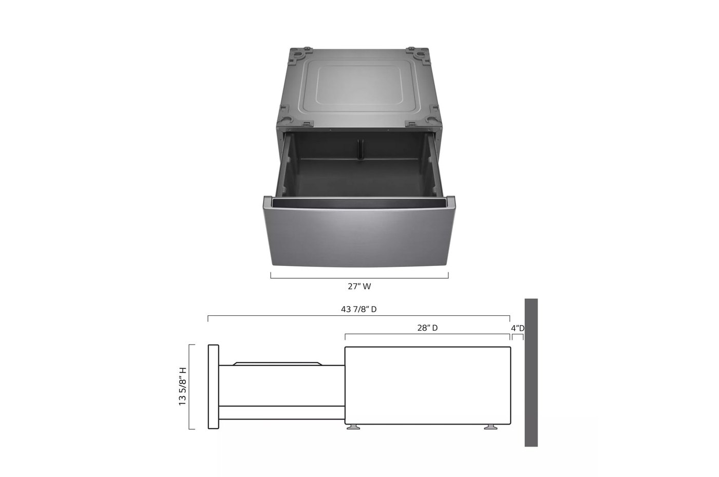 LG 27 Inch Pedestal Storage Drawer