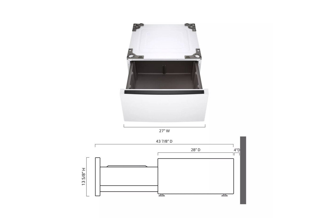 LG 27 Inch Pedestal Storage Drawer