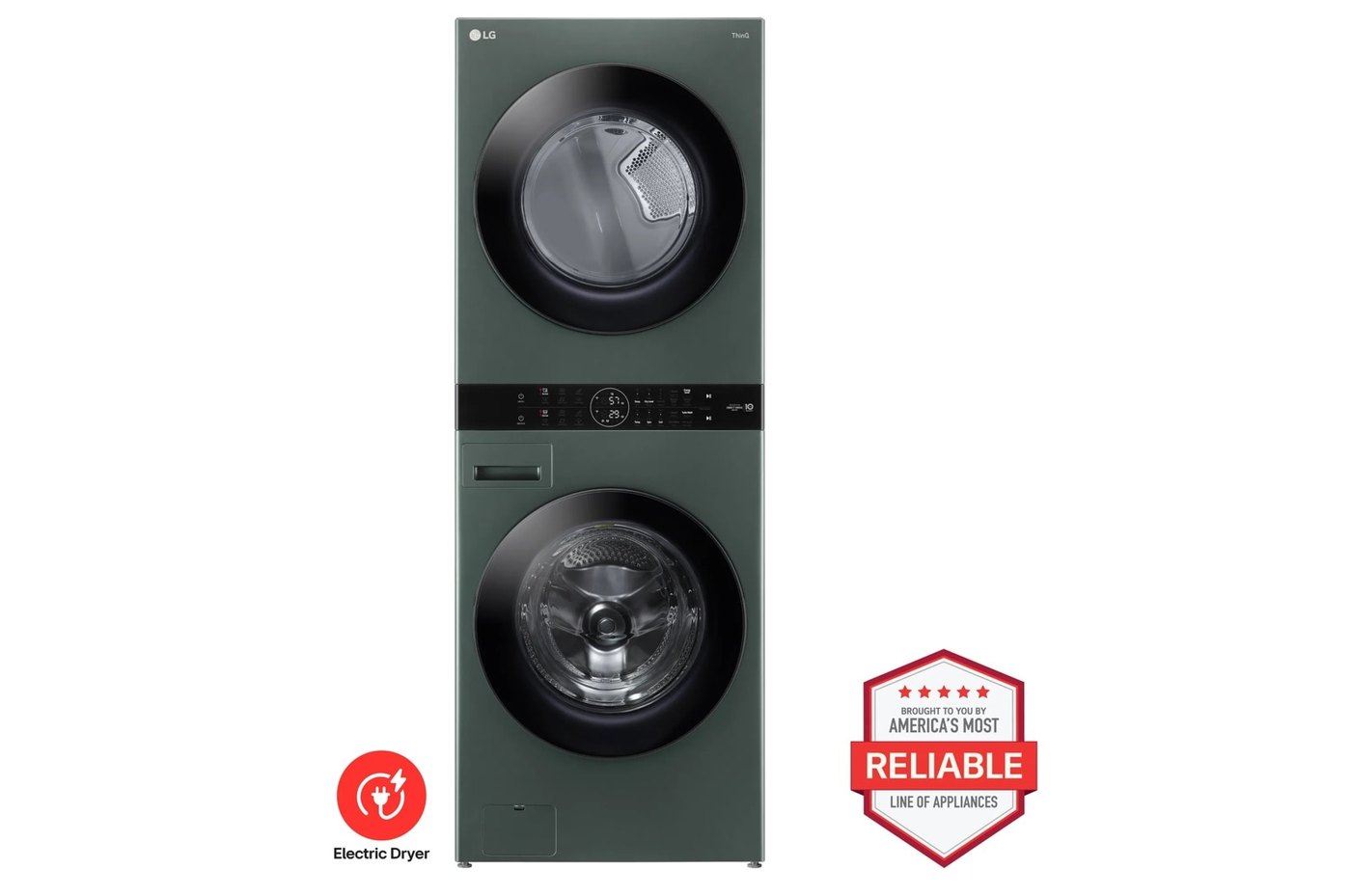 Single Unit Front Load LG WashTower™ with Center Control™ 4.5 cu. ft. Washer and 7.4 cu. ft. Electric Dryer — 27" W × 74 3/8" H