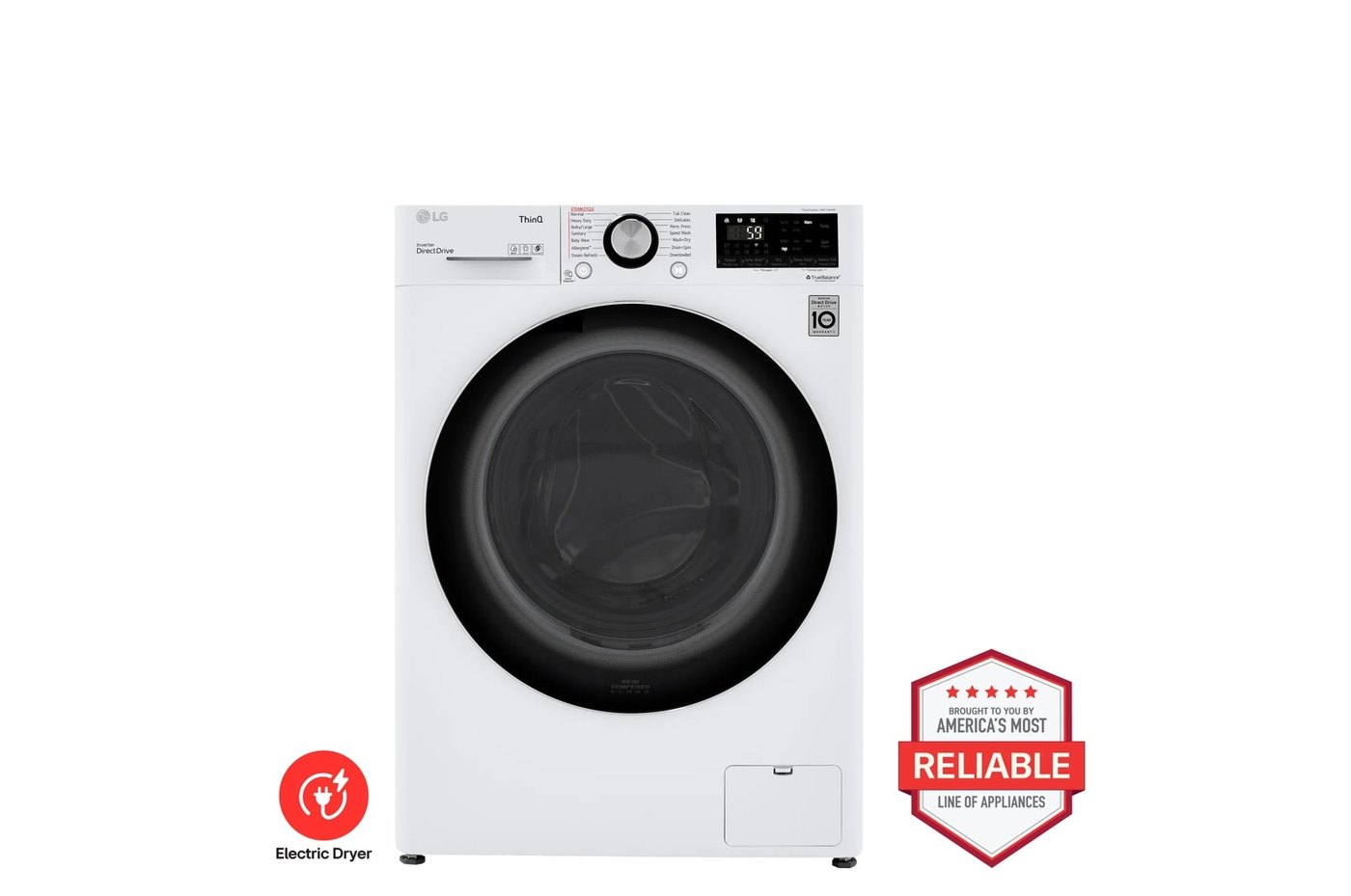 2.4 cu. ft. Smart Wi-Fi Enabled Compact Front Load All-In-One Washer/Dryer Combo with Built-In Intelligence — 24" W × 33 1/2" H