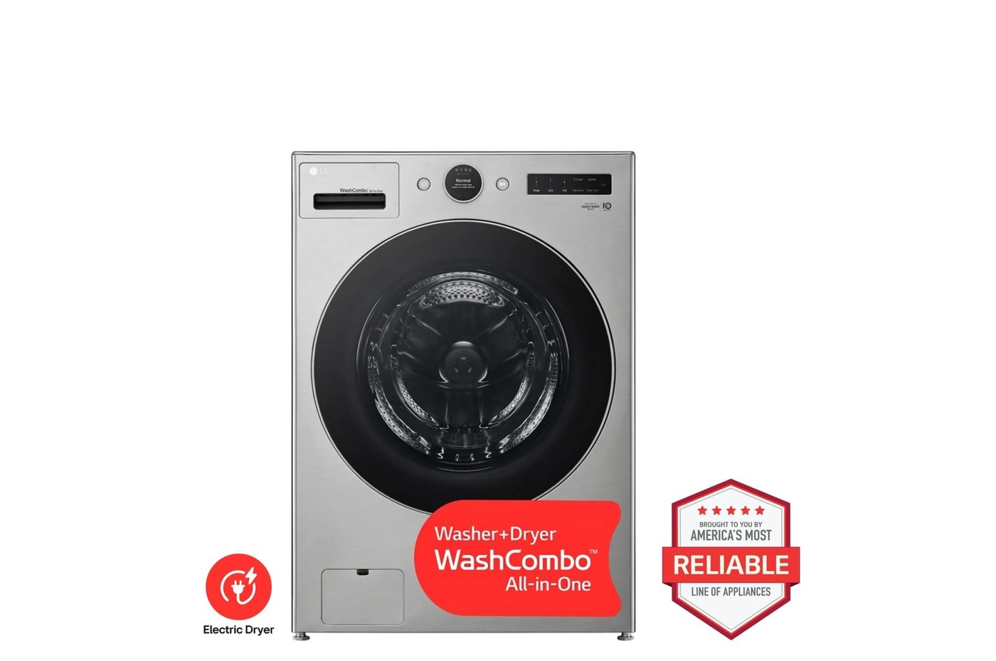 Ventless Washer/Dryer Combo LG WashCombo™ All-in-One 5.0 cu. ft. Mega Capacity with Inverter HeatPump™ Technology and Direct Drive Motor